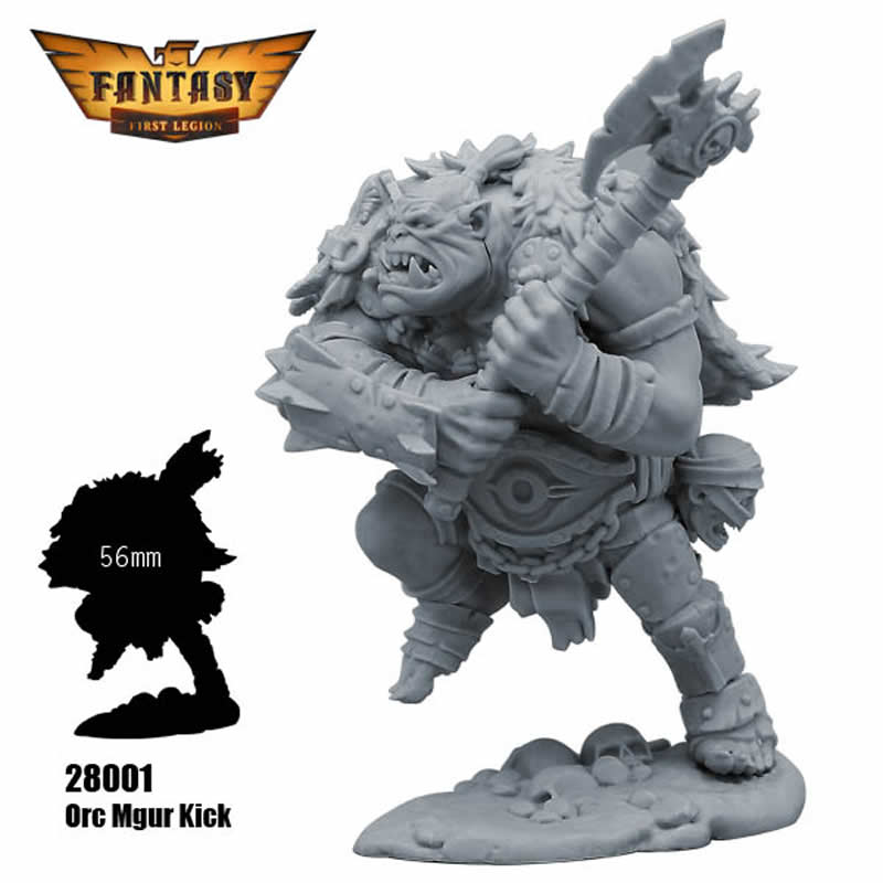 FLM28001 Orc Mgur Kick Figure Kit 28mm Heroic Scale Miniature Unpainted (ONLINE ORDER ONLY)