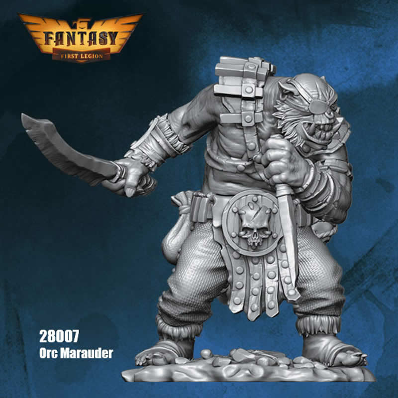 FLM28007 Orc Mercenary Figure Kit 28mm Heroic Scale Miniature Unpainted (ONLINE ORDER ONLY)