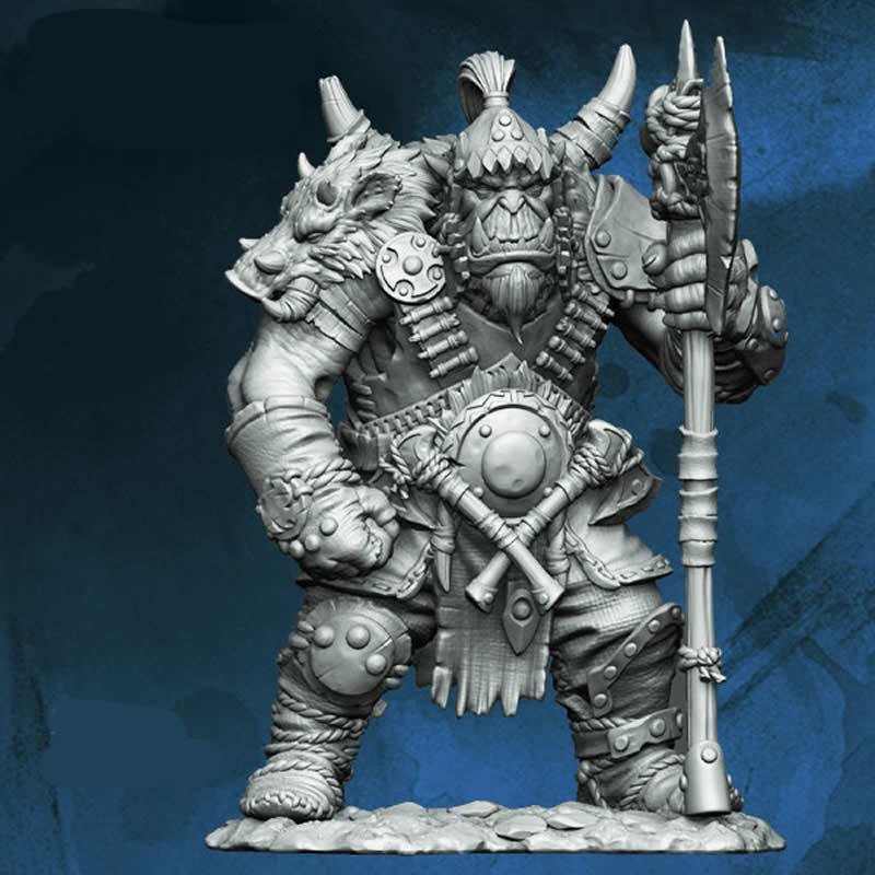 FLM28009 Orc Marauder Figure Kit 28mm Heroic Scale Miniature Unpainted (ONLINE ORDER ONLY)