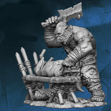 FLM28010 Orc Butchering Goat Figure Kit 28mm Heroic Scale Miniature Unpainted (ONLINE ORDER ONLY)