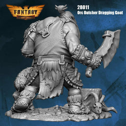FLM28011 Orc Butcher Dragging Goat Figure Kit 28mm Heroic Scale Miniature Unpainted (ONLINE ORDER ONLY)