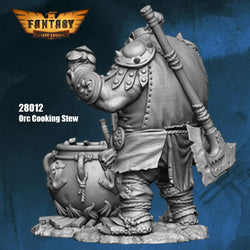 FLM28012 Orc Cooking Stew Figure Kit 28mm Heroic Scale Miniature Unpainted (ONLINE ORDER ONLY)