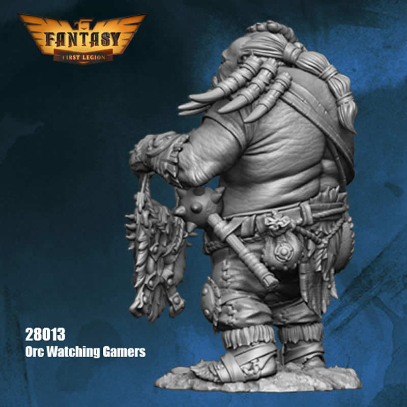 FLM28013 Orc Watching Gamers Figure Kit 28mm Heroic Scale Miniature Unpainted (ONLINE ORDER ONLY)