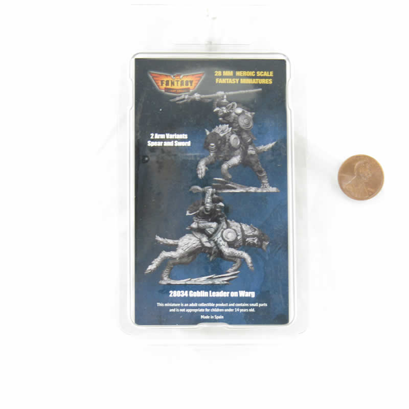 FLM28034 Goblin Leader On Warg with Spear or Sword Figure Kit 28mm Heroic Scale Miniature Unpainted (ONLINE ORDER ONLY)