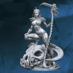 FLM28035 Girl with Dragon Skull Figure Kit 28mm Heroic Scale Miniature Unpainted (ONLINE ORDER ONLY)