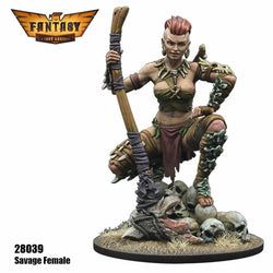 FLM28039 Savage Female Figure Kit 28mm Heroic Scale Miniature Unpainted (ONLINE ORDER ONLY)