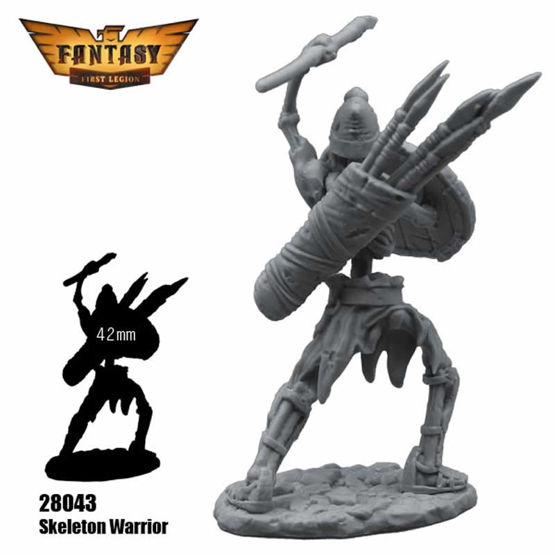 FLM28043 Skeleton Warrior Figure Kit 28mm Heroic Scale Miniature Unpainted (ONLINE ORDER ONLY)