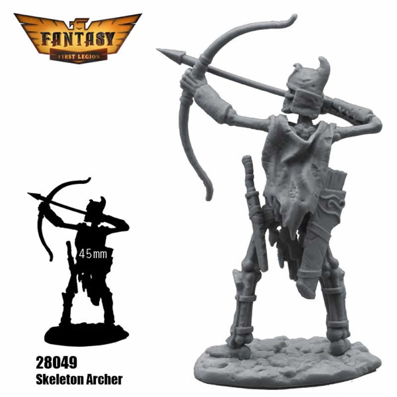 FLM28049 Skeleton Archer Figure Kit 28mm Heroic Scale Miniature Unpainted (ONLINE ORDER ONLY)