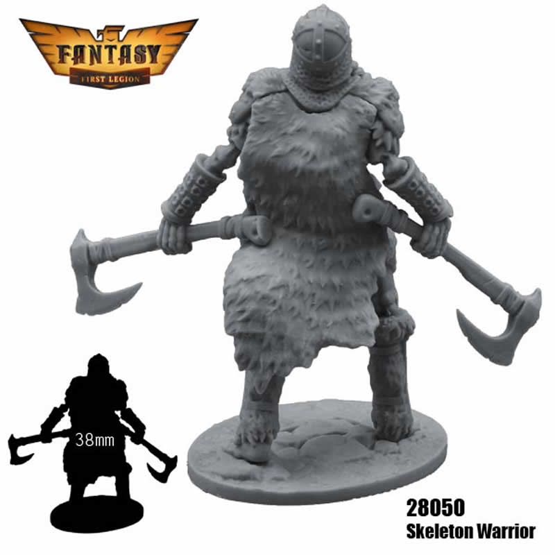 FLM28050 Skeleton Beserker Figure Kit 28mm Heroic Scale Miniature Unpainted (ONLINE ORDER ONLY)