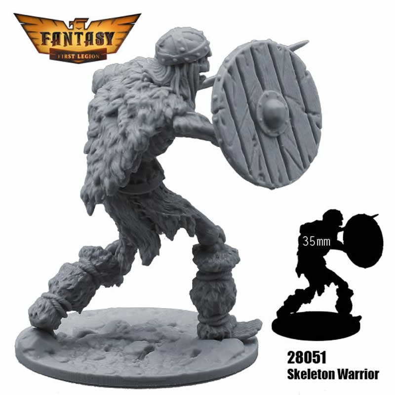 FLM28052 Skeleton Warrior Figure Kit 28mm Heroic Scale Miniature Unpainted (ONLINE ORDER ONLY)