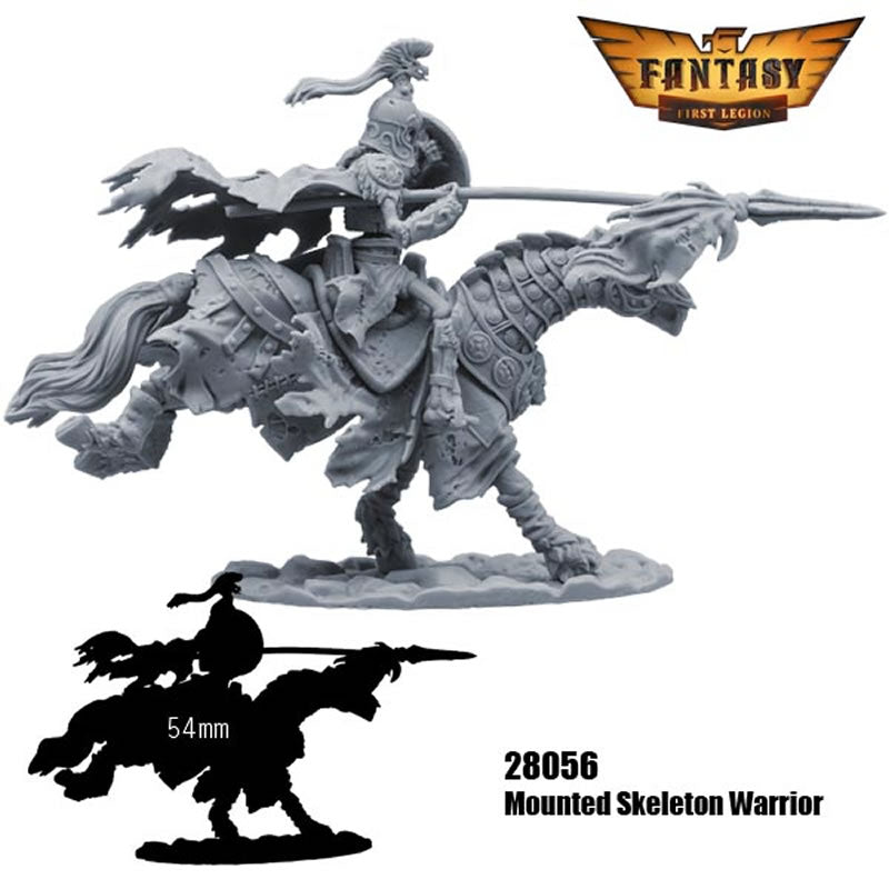 FLM28056 Mounted Skeleton Warrior Figure Kit 28mm Heroic Scale Miniature Unpainted (ONLINE ORDER ONLY)