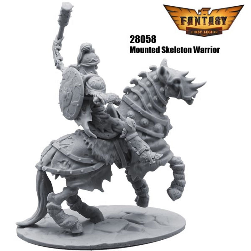 FLM28058 Mounted Skeleton Warrior Figure Kit 28mm Heroic Scale Miniature Unpainted (ONLINE ORDER ONLY)