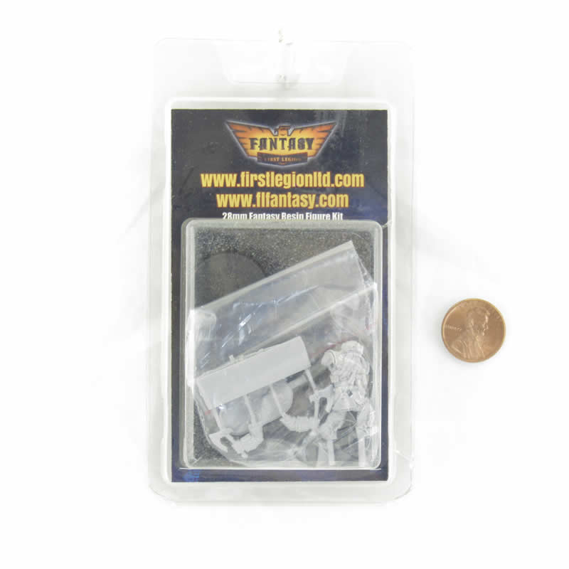 FLM28070 Arbazd Two Axes Dwarven Warrior Figure Kit 28mm Heroic Scale Miniature Unpainted (ONLINE ORDER ONLY)
