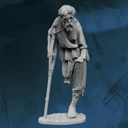 FLM28097 Old Beggar Figure Kit 28mm Heroic Scale Miniature Unpainted (ONLINE ORDER ONLY)