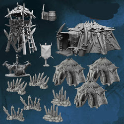 FLM28OC01 Orc Camp Accessories Kit 28mm Heroic Scale Miniature Unpainted (ONLINE ORDER ONLY)