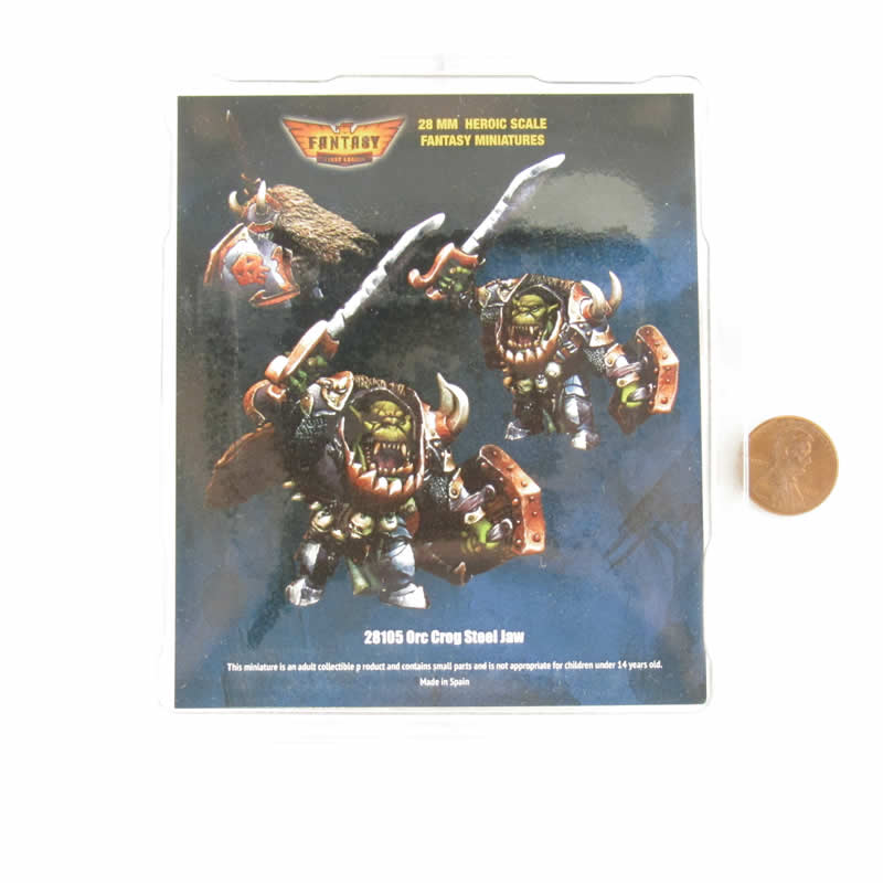 FLM28105 Orc Leader Crog Steel Jaw Figure Kit 28mm Heroic Scale Miniature Unpainted (ONLINE ORDER ONLY)