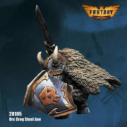 FLM28105 Orc Leader Crog Steel Jaw Figure Kit 28mm Heroic Scale Miniature Unpainted (ONLINE ORDER ONLY)