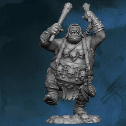 FLM28107 Orc Drummer Plogger Figure Kit 28mm Heroic Scale Miniature Unpainted (ONLINE ORDER ONLY)