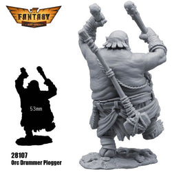FLM28107 Orc Drummer Plogger Figure Kit 28mm Heroic Scale Miniature Unpainted (ONLINE ORDER ONLY)