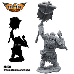 FLM28108 Orc Standard Bearer Uchyn Figure Kit 28mm Heroic Scale Miniature Unpainted (ONLINE ORDER ONLY)