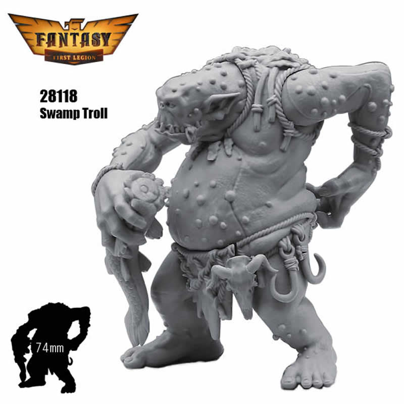 FLM28118 Swamp Troll Figure Kit 28mm Heroic Scale Miniature Unpainted (ONLINE ORDER ONLY)