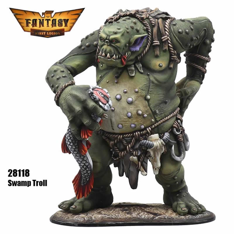 FLM28118 Swamp Troll Figure Kit 28mm Heroic Scale Miniature Unpainted (ONLINE ORDER ONLY)