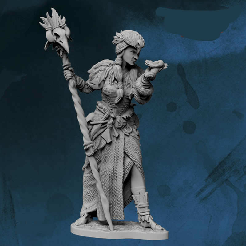 FLM28124 Sorceress Figure Kit 28mm Heroic Scale Miniature Unpainted (ONLINE ORDER ONLY)