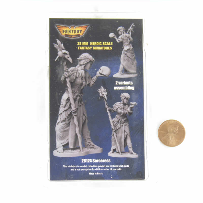 FLM28124 Sorceress Figure Kit 28mm Heroic Scale Miniature Unpainted (ONLINE ORDER ONLY)