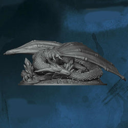 FLM28128 Estemdarr Goldskin Sleeping Dragon Figure Kit 28mm Heroic Scale Miniature Unpainted (ONLINE ORDER ONLY)