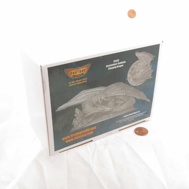 FLM28128 Estemdarr Goldskin Sleeping Dragon Figure Kit 28mm Heroic Scale Miniature Unpainted (ONLINE ORDER ONLY)