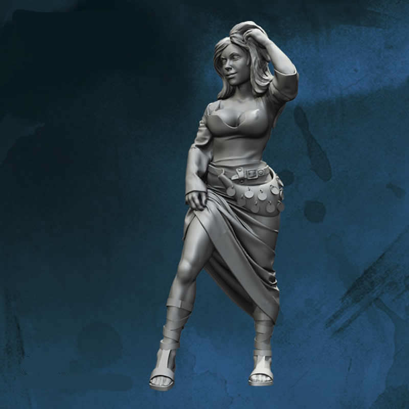 FLM28132 Lady of the Evening Figure Kit 28mm Heroic Scale Miniature Unpainted (ONLINE ORDER ONLY)
