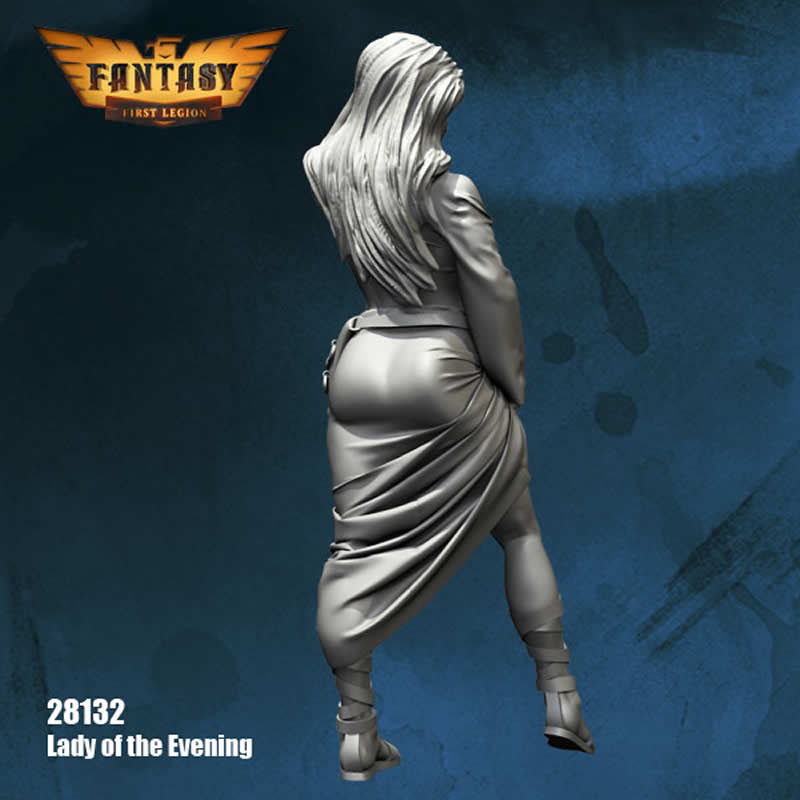 FLM28132 Lady of the Evening Figure Kit 28mm Heroic Scale Miniature Unpainted (ONLINE ORDER ONLY)