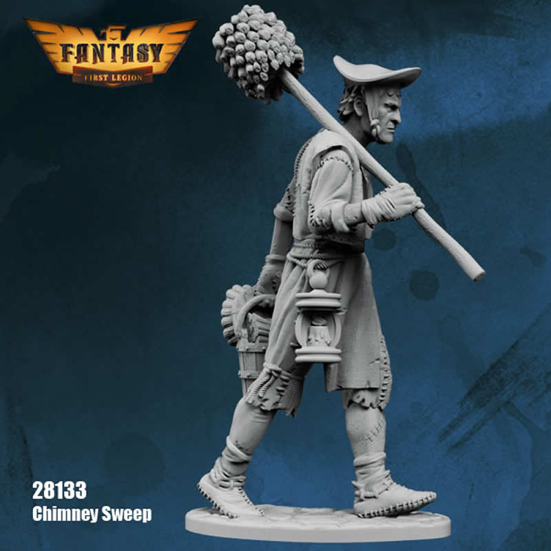 FLM28133 Chimney Sweep Figure Kit 28mm Heroic Scale Miniature Unpainted (ONLINE ORDER ONLY)