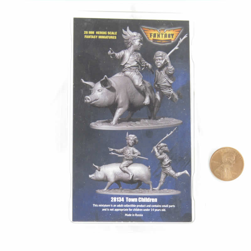 FLM28134 Town Children Figure Kit 28mm Heroic Scale Miniature Unpainted (ONLINE ORDER ONLY)