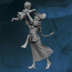 FLM28136 Mother with Baby Figure Kit 28mm Heroic Scale Miniature Unpainted (ONLINE ORDER ONLY)