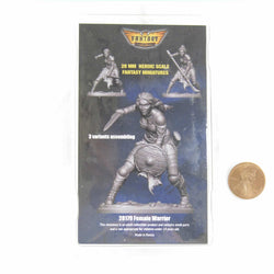FLM28179 Female Warrior Figure Kit 28mm Heroic Scale Miniature Unpainted (ONLINE ORDER ONLY)