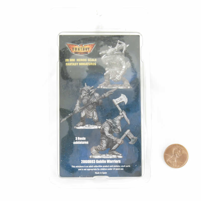 FLM28GOB03 Goblin Warriors 3 Different Goblins Figure Kit 28mm Heroic Scale Miniature Unpainted (ONLINE ORDER ONLY)