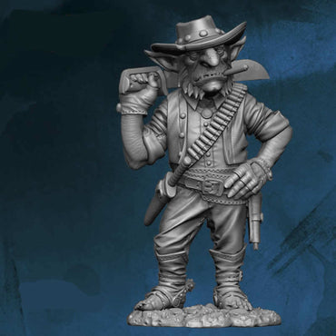 FLMKSBB03R Goblin Gunfighter Figure Kit 28mm Heroic Scale Miniature Unpainted (ONLINE ORDER ONLY)