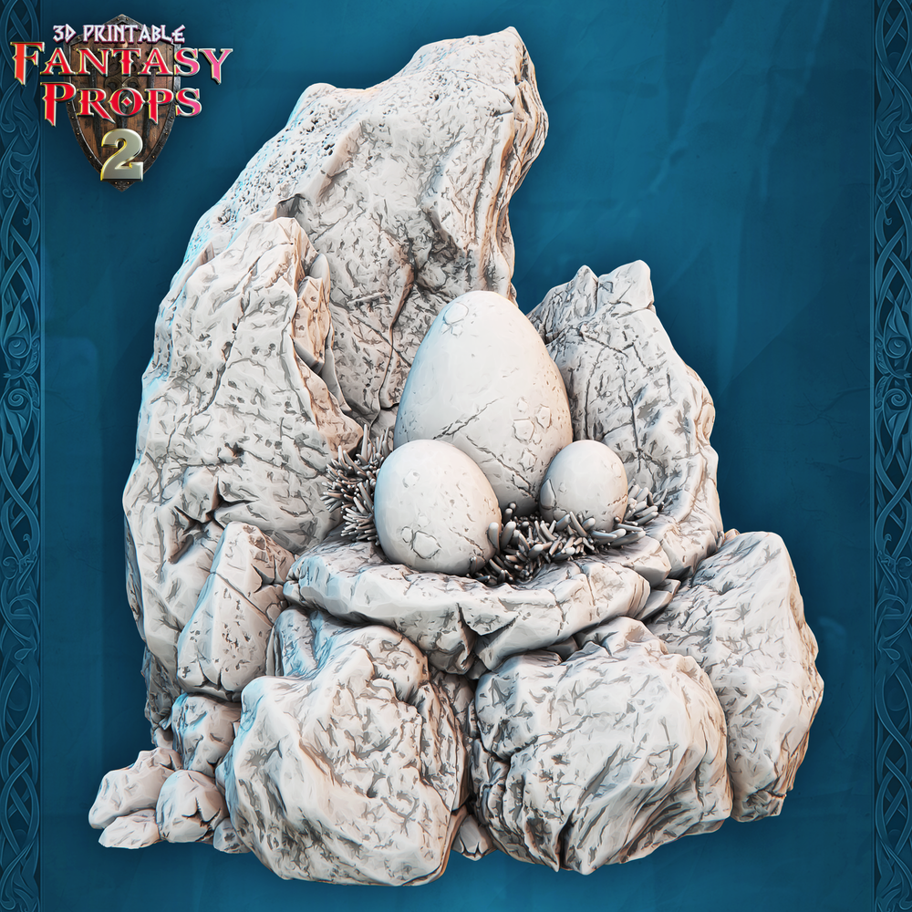 3D Printed STL Miniatures Fantasy Props 2 Dungeons Nest Set 28 - 32mm War Gaming D&D (Online Only)