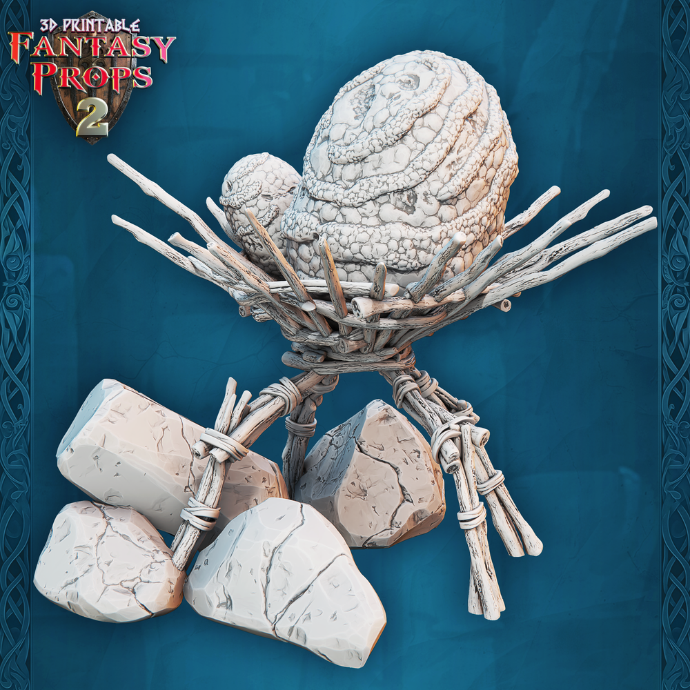 3D Printed STL Miniatures Fantasy Props 2 Dungeons Nest Set 28 - 32mm War Gaming D&D (Online Only)