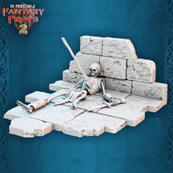 3D Printed STL Miniatures Fantasy Props 2 Dungeons Set 28 - 32mm War Gaming D&D (Online Only)