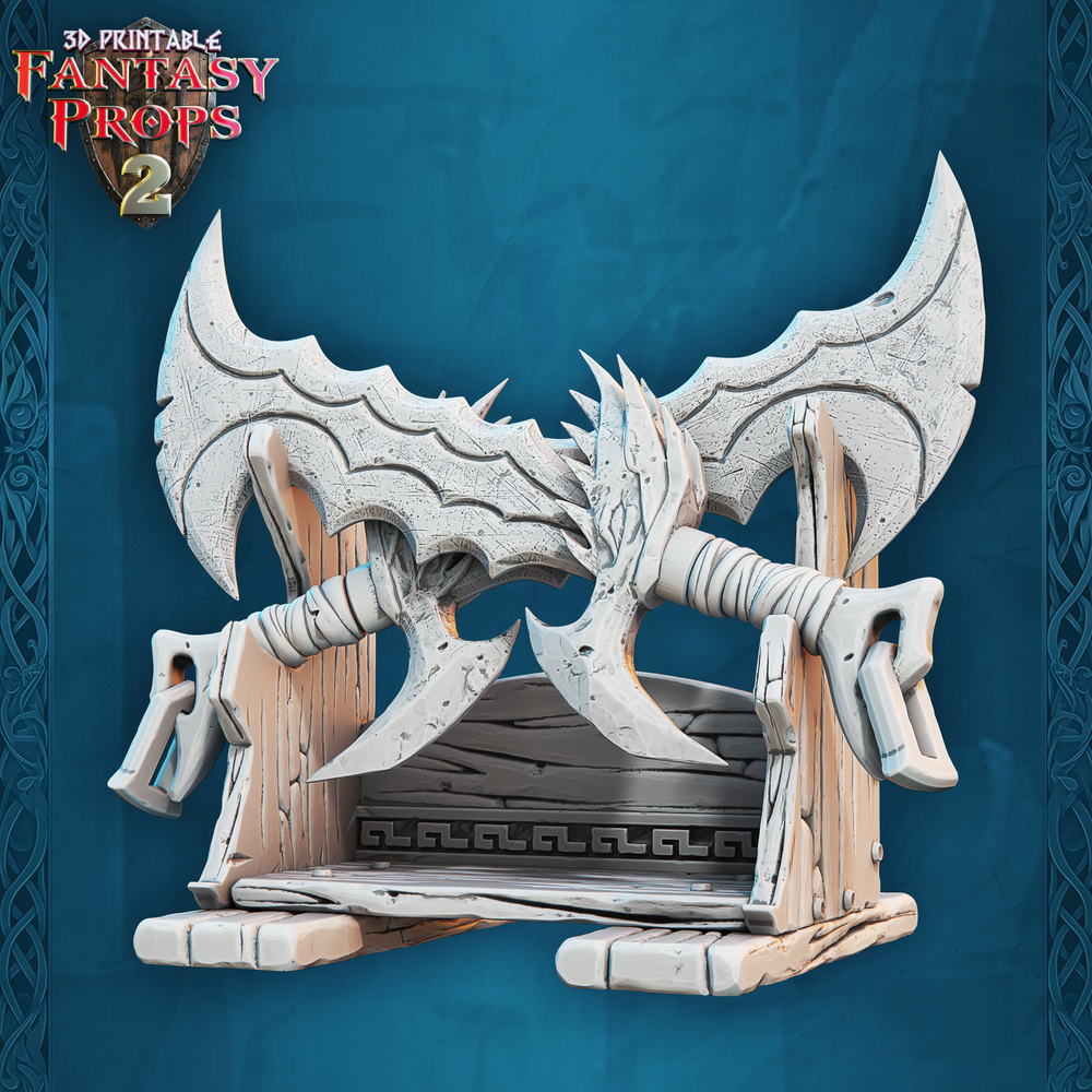 3D Printed STL Miniatures Fantasy Props 2 Dungeons Set 28 - 32mm War Gaming D&D (Online Only)