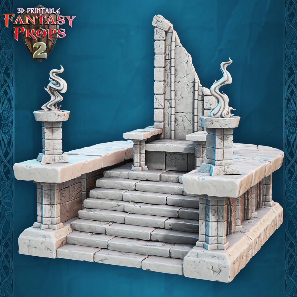 3D Printed STL Miniatures Fantasy Props 2 Dungeons Set 28 - 32mm War Gaming D&D (Online Only)