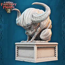 3D Printed STL Miniatures Fantasy Props 2 Museum Statue Set 28 - 32mm War Gaming D&D (Online Only)