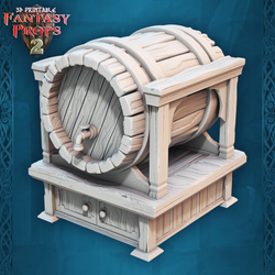 3D Printed STL Miniatures Fantasy Props 2 Tavern 28 - 32mm War Gaming D&D (Online Only)