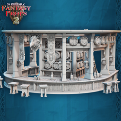 3D Printed STL Miniatures Fantasy Props 2 Tavern 28 - 32mm War Gaming D&D (Online Only)