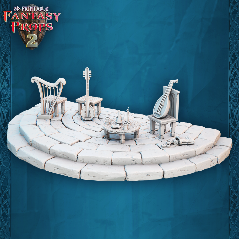 3D Printed STL Miniatures Fantasy Props 2 Tavern 28 - 32mm War Gaming D&D (Online Only)