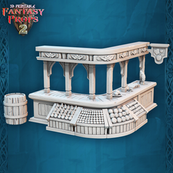3D Printed STL Miniatures Fantasy Props 2 Tavern 28 - 32mm War Gaming D&D (Online Only)