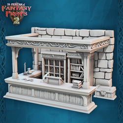 3D Printed STL Miniatures Fantasy Props 2 Tavern 28 - 32mm War Gaming D&D (Online Only)