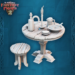 3D Printed STL Miniatures Fantasy Props 2 Tavern 28 - 32mm War Gaming D&D (Online Only)